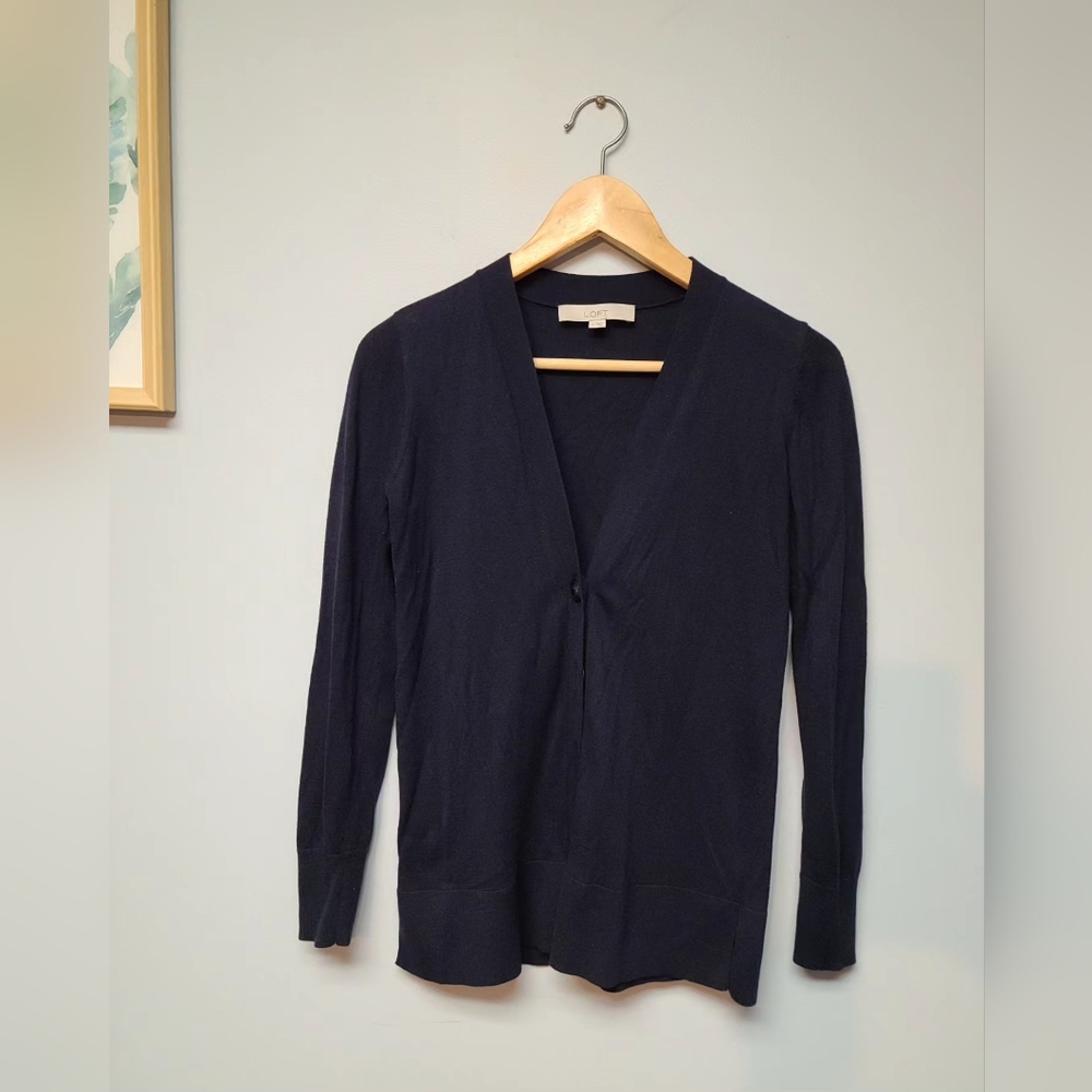 Loft cardigan navy blue